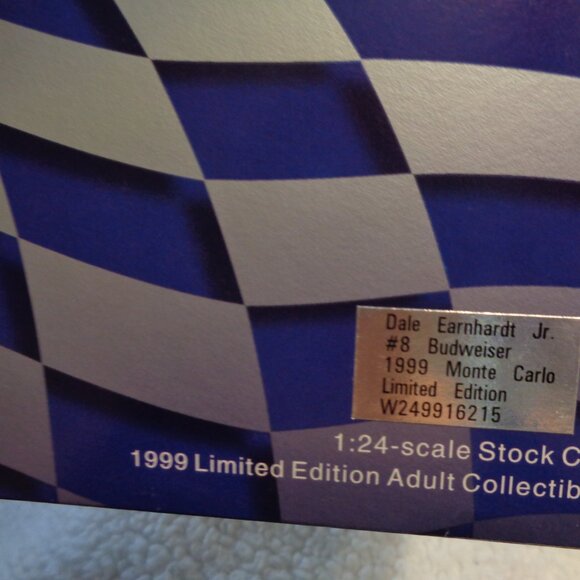 Dale Earnhardt Jr #8 Budweiser 1999 Monte Carlo Limited Edition Action Car 1/24 - Picture 17 of 17